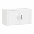 Soporte de TV flotante blanco de madera para sala o dormitorio