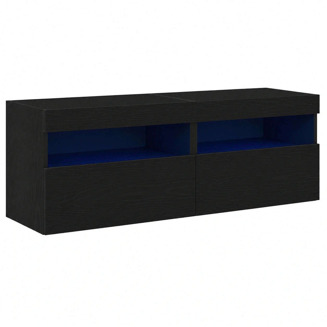 Conjunto de Muebles de TV con LED, Roble Negro, Diseño Moderno y Ahorro de Espacio