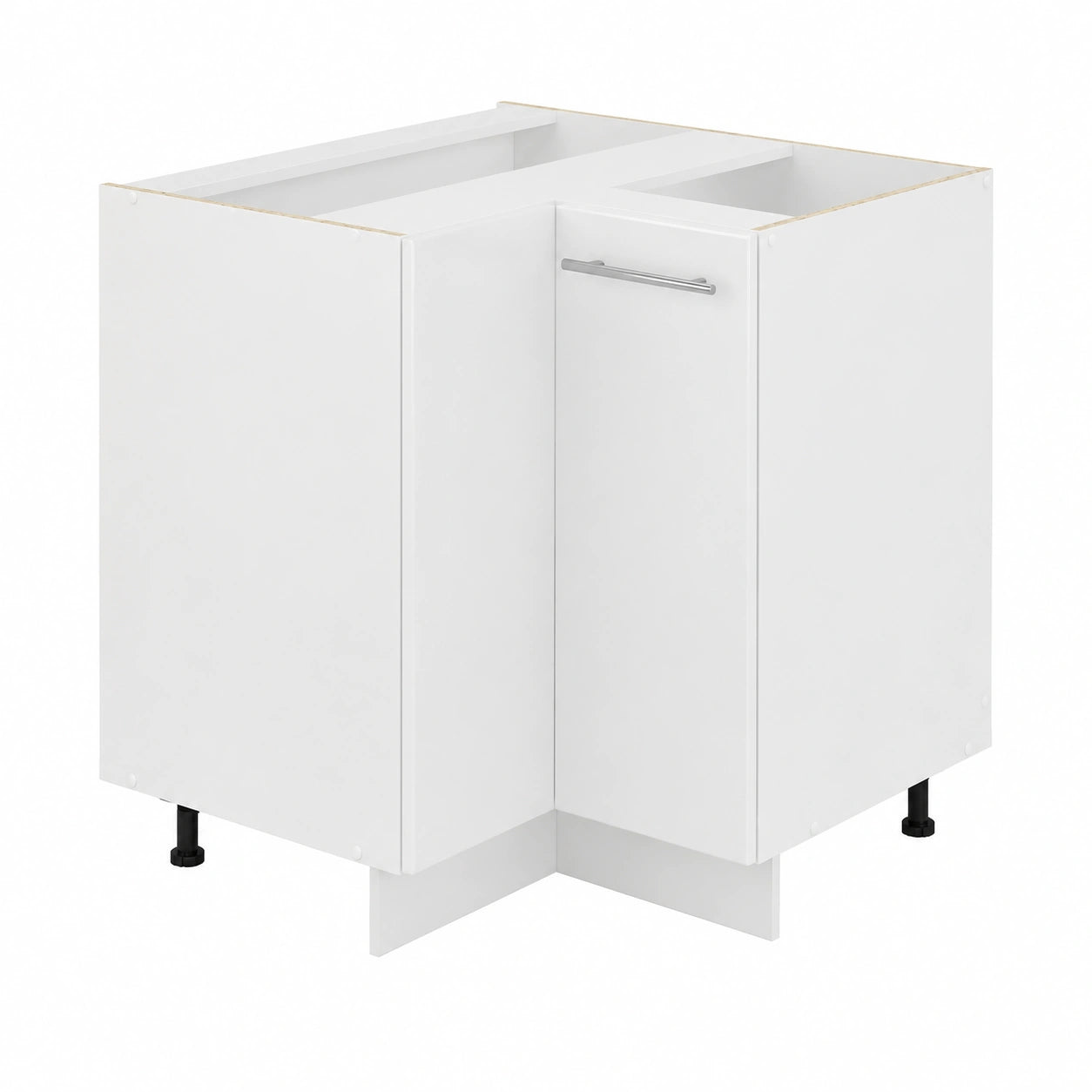 Armario Esquinero Fame-Line Blanco Brillante, 80.5 cm, Modular