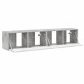 Conjunto de Muebles de TV Flotantes, Diseño Moderno en Efecto Concreto
