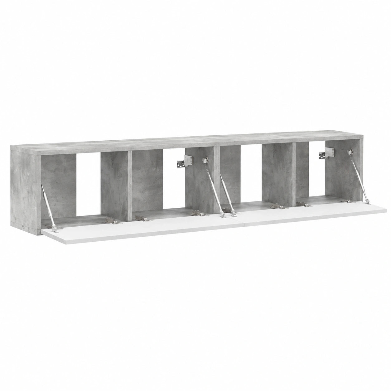 Conjunto de Muebles de TV Flotantes, Diseño Moderno en Efecto Concreto
