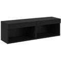 Conjunto de Muebles para TV con LED en Roble Negro, 2 Piezas, 60x30x30 cm