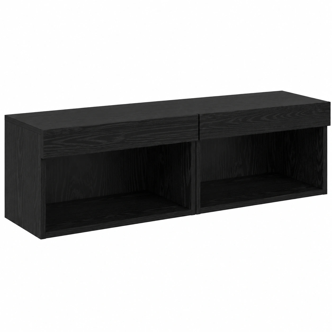 Conjunto de Muebles para TV con LED en Roble Negro, 2 Piezas, 60x30x30 cm