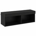 Centro de Entretenimiento de Pared con LED y Almacenamiento, Roble Negro 100x30x30 cm