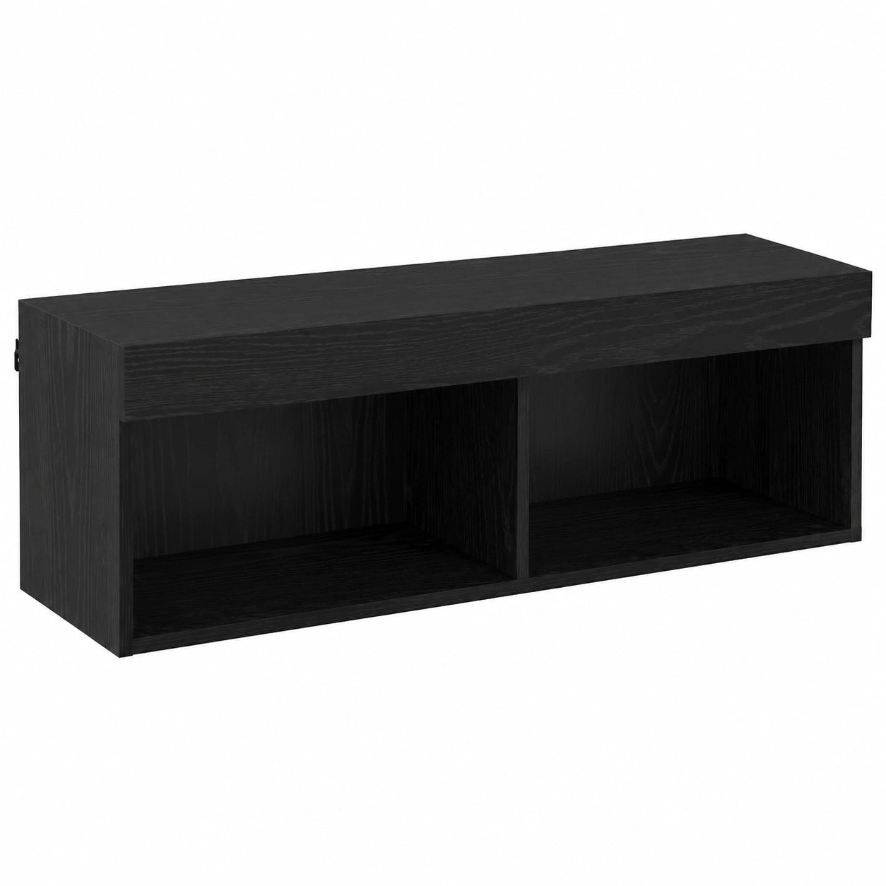 Centro de Entretenimiento de Pared con LED y Almacenamiento, Roble Negro 100x30x30 cm