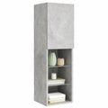 Centro de Entretenimiento para TV con Luces LED, Gris Hormigón, Madera, 30,5 x 30 x 102 cm, Montaje en Pared, Salón