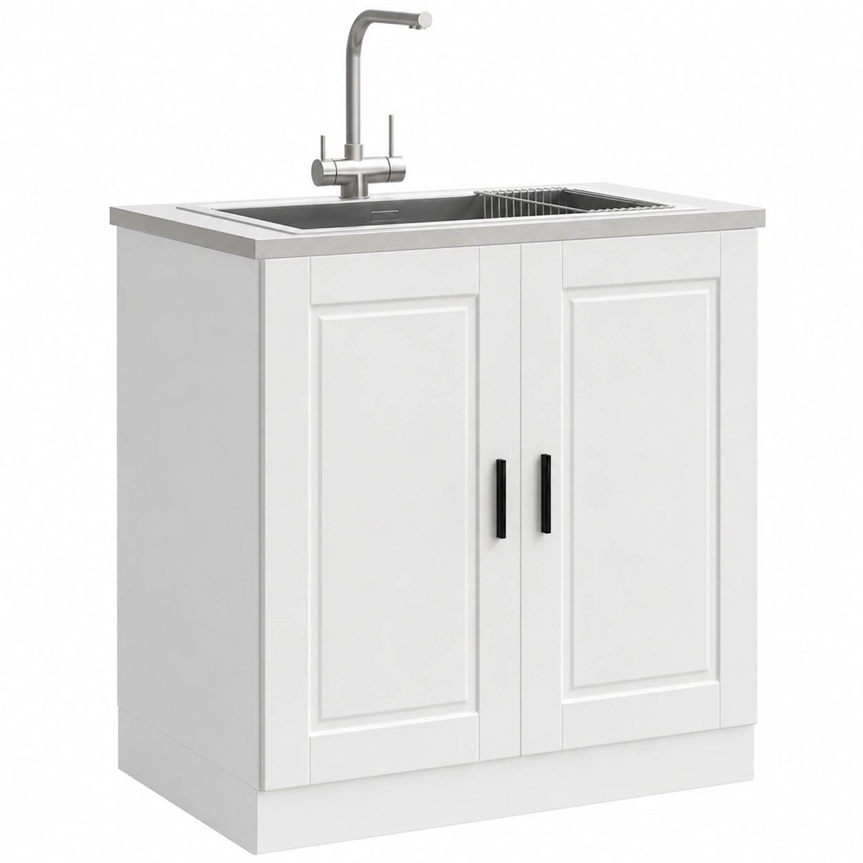 Gabinete de Cocina Porto Blanco 80x46x81.5cm para Fregadero, Sin Encimera