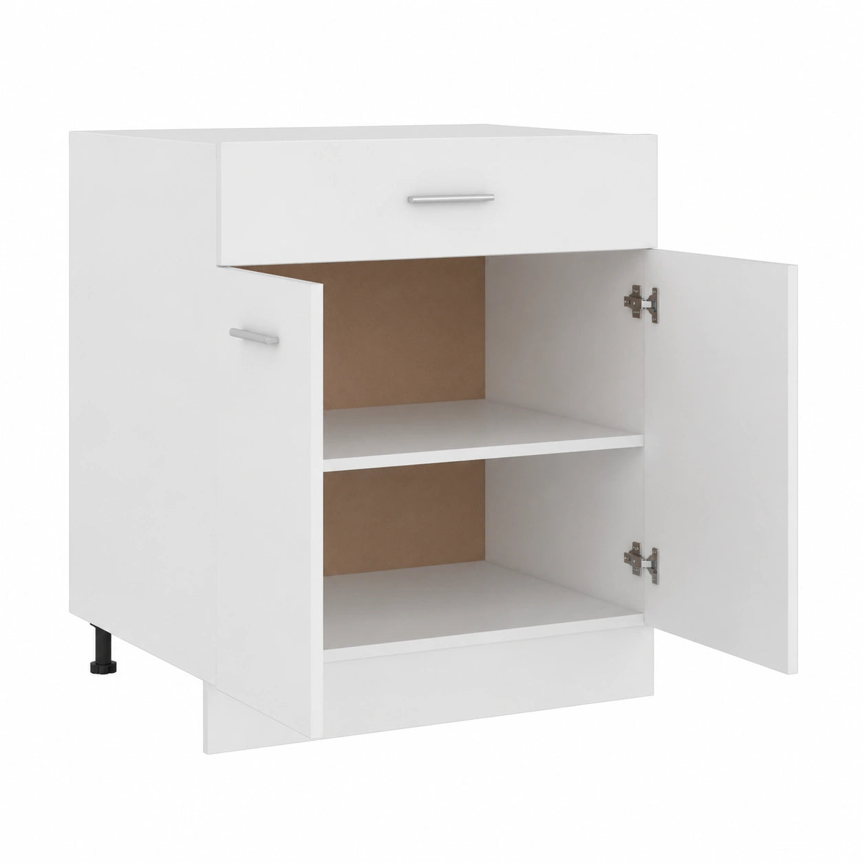Homgoday Conjunto de Cocina Modular de 4 Piezas, 140cm, Blanco, Almacenamiento Versátil