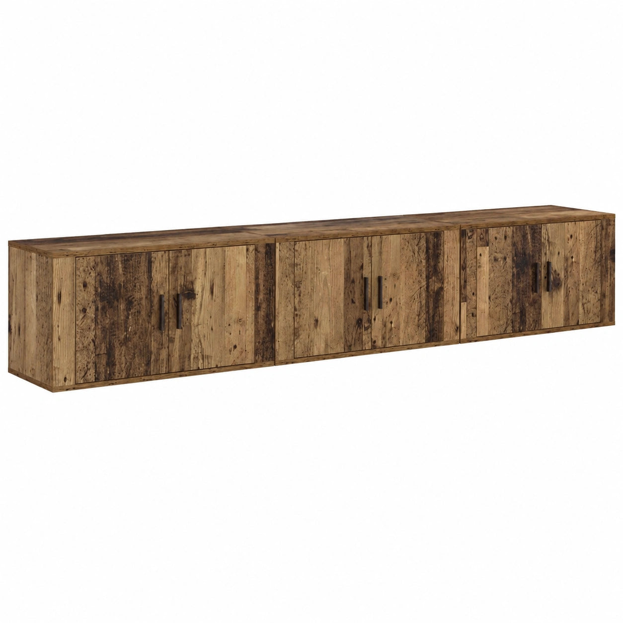 Conjunto de muebles de TV de pared en madera reciclada, diseño moderno para salón y dormitorio
