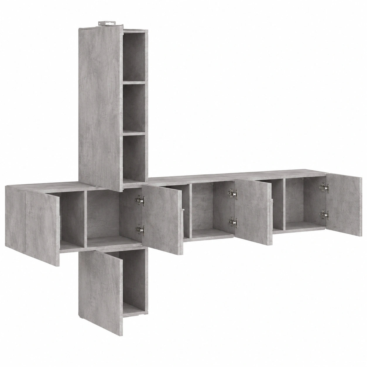 Conjunto de 5 Muebles de TV Modernos con Amplio Almacenamiento