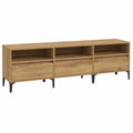 Mesa de TV de Roble con Estilo Industrial, 150 cm con Puertas y Estantes