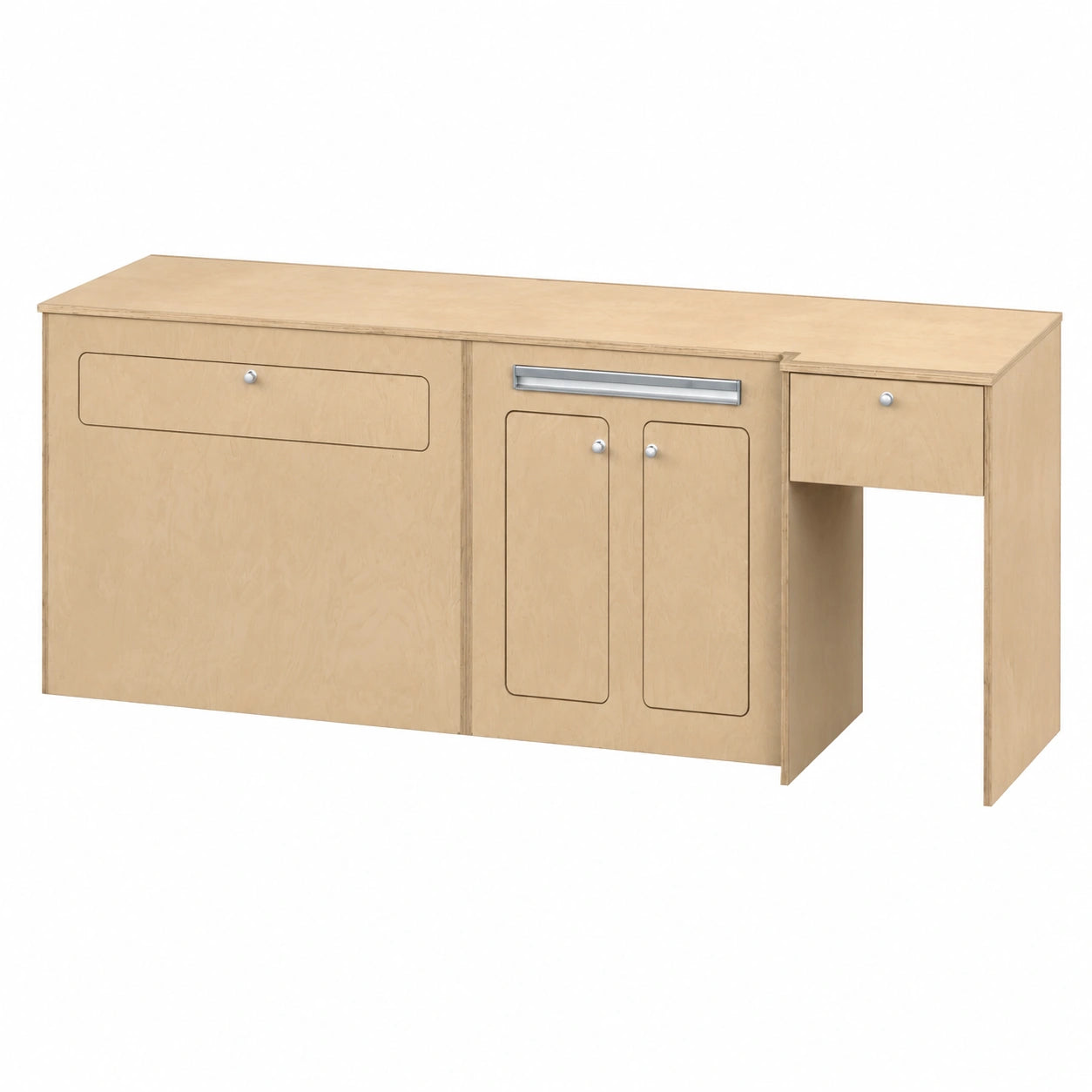 Módulo de Cocina para Furgonetas VW T5 T6 Transporter SWB con Almacenamiento y Mesa Plegable