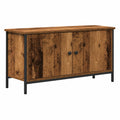 Mueble TV de Madera Reciclada 100x35x45 cm con Almacenamiento Amplio