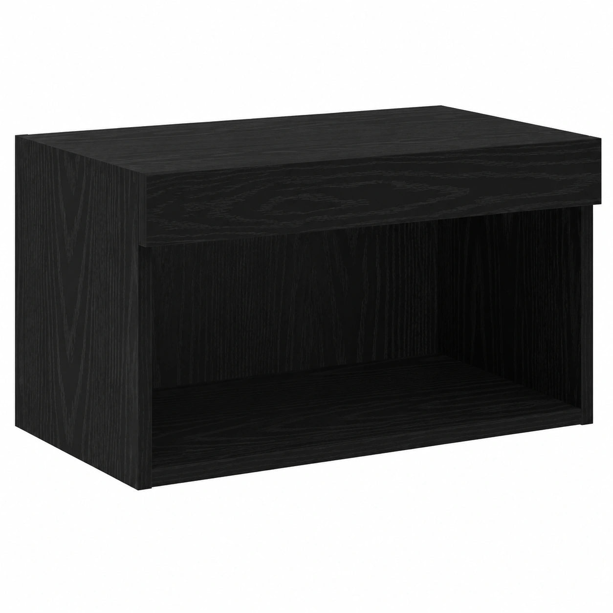Mueble de TV Moderno con LED y Almacenaje, Roble Negro