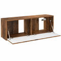 Mueble de TV de Pared en Madera Reciclada 60x31x29.5 cm, Almacenamiento Moderno para Sala