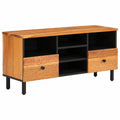 Mesa de TV de Madera de Acacia con Almacenamiento, Centro de Entretenimiento Moderno