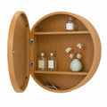 Mueble de baño redondo con marco de madera y cierre lento, 3 niveles, 70 cm, color B