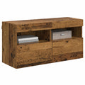 Mueble de TV de Pared de Madera Reciclada 80x30x40 cm, Centro de Entretenimiento Moderno y Práctico