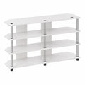 Centro de Entretenimiento Esquinero Furinno para TV hasta 55'' en Roble Blanco