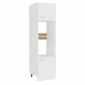 Armario Auxiliar de Cocina con Cajón, Blanco, 60x57x207 cm