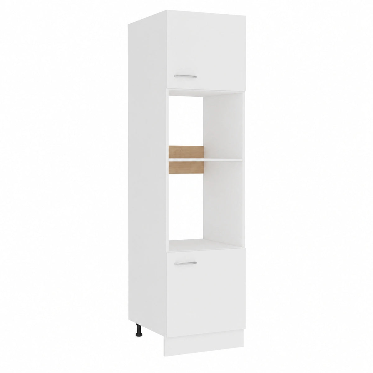 Armario Auxiliar de Cocina con Cajón, Blanco, 60x57x207 cm