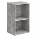 Estantería de Madera Gris Hormigón con 2 Compartimentos, 40x30x76.5 cm, Organizador Multifuncional para Hogar