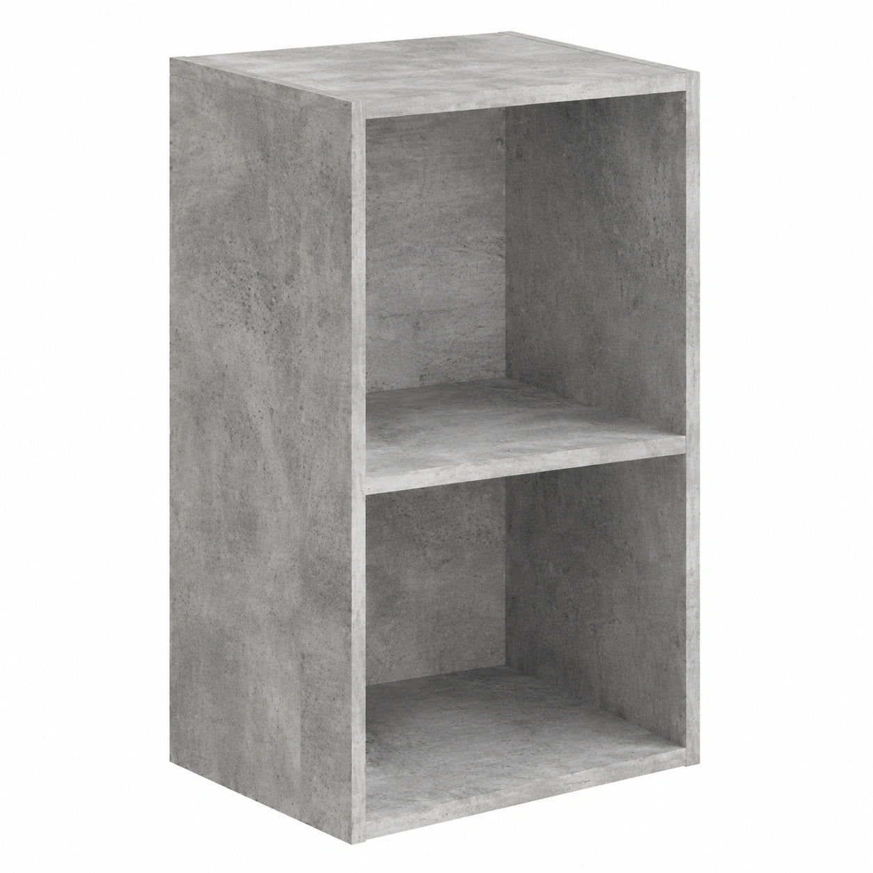 Estantería de Madera Gris Hormigón con 2 Compartimentos, 40x30x76.5 cm, Organizador Multifuncional para Hogar